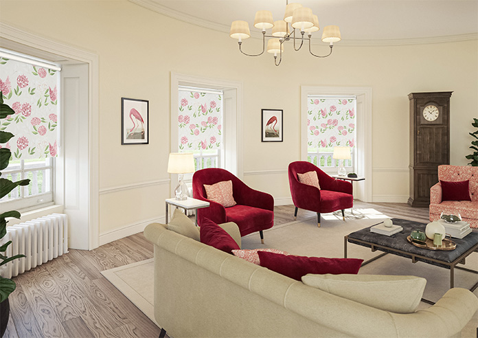 Hydrangea, Rouge - Twist&Fit Roller Blind - Image 7